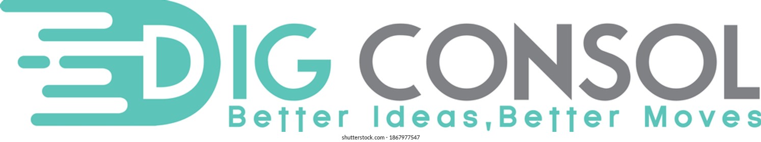 D letter logo with digital symbol
