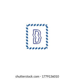 D letter logo emblem design
