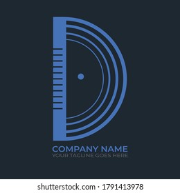 Letra D Logotipo Letra plana D Vector de logotipo