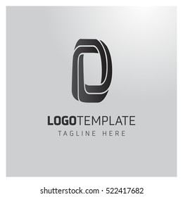 D letter logo formed by twisted lines. Twist Idea logo,Idea logo,Vector Logo Template, vector design template elements for your application or corporate identity