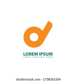 d letter logo icon design template