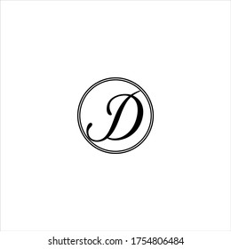 D letter logo icon design