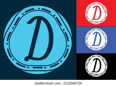 logotipo de letra D y plantilla de diseño de iconos