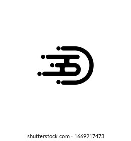 D letter logo icon template