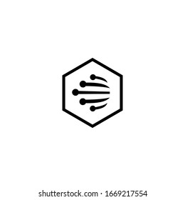 D letter logo icon template