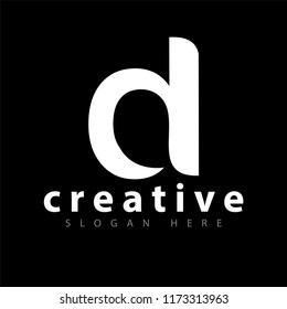 d letter logo icon vector template