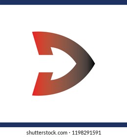 D Letter Logo icon vector template