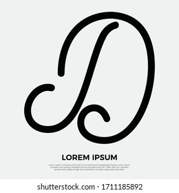 D letter logo icon vector in flat design. Eps 10 vector illustration.