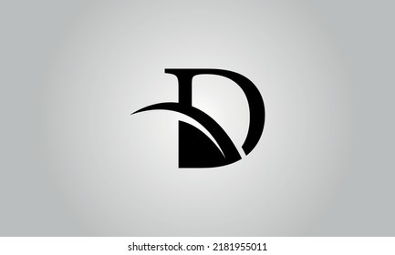 Logo de la letra D. D. Ilustración vectorial del icono del logotipo D.