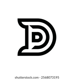 D letter logo icon vector illustration.
