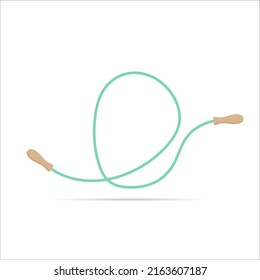 D letter logo made of jumping rope. Vector isolated font app logo, sports and healty design and more