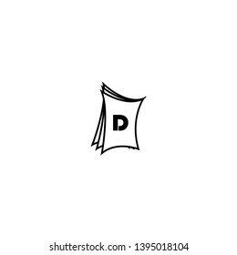 D Letter Logo. Minimalistic logo design. Creative logo. 