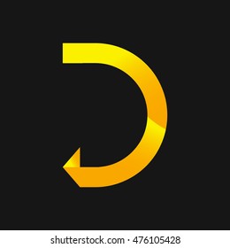 D letter logo with modern concept