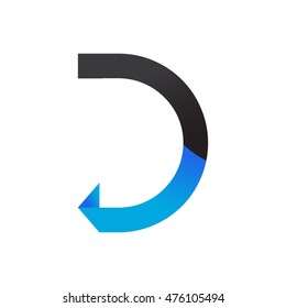 D letter logo with modern concept