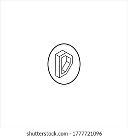D letter logo monogram design