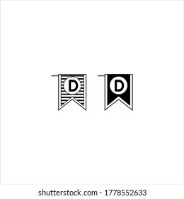 Diseño monográfico del logotipo de la letra D