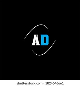 Ein D-Brief-Logo-Monogramm-Design auf schwarzem Hintergrund