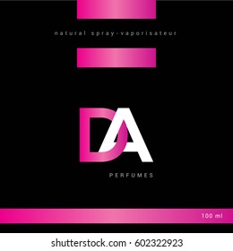 D & A Letter logo with packaging design template