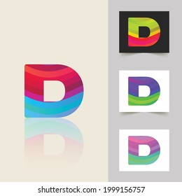 D letter logo professional abstract design