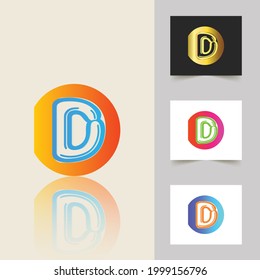 D letter logo professional abstract design
