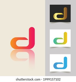 D letter logo professional abstract design