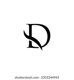 D letter logo. Simple Creative D logo vector