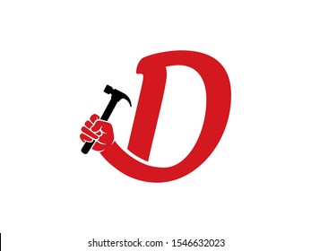 D Letter logo or symbol template design