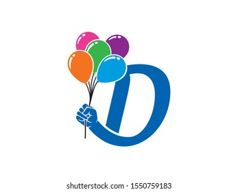 D Letter logo or symbol template design