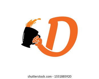 D Letter logo or symbol template design