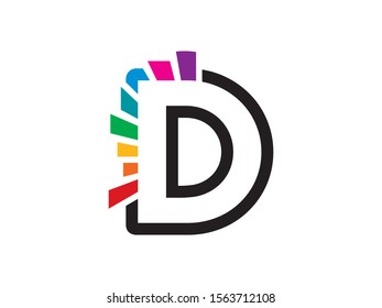 D Letter logo or symbol template design