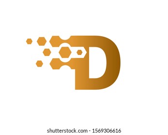 D Letter logo or symbol template design