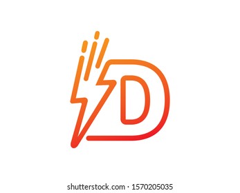 D Letter logo or symbol template design