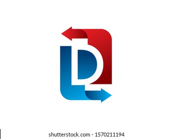 D Letter logo or symbol template design