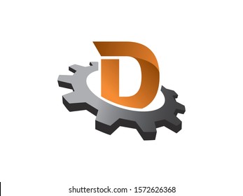 D Letter logo or symbol template