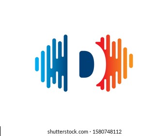 D Letter logo or symbol template design