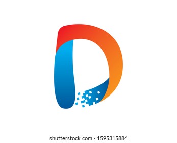 D Letter logo or symbol template design