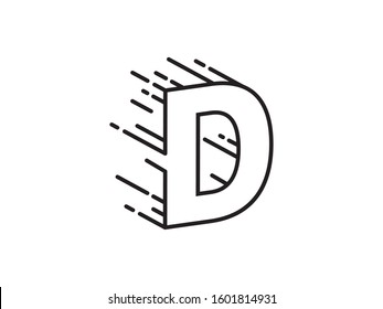 D Letter logo or symbol template design