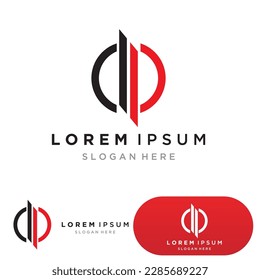 D letter logo and symbol vector 