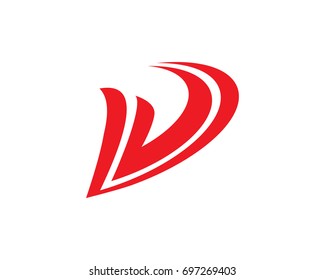 D letter logo and symbols 