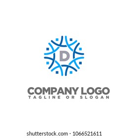 D LETTER LOGO TEMPLATE