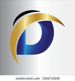logotipo de letra D, plantilla de logotipo D