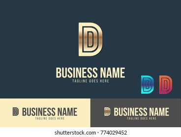 D Letter Logo Template Design Vector