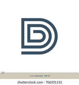 D Letter Logo Template Illustration Design. Vector EPS 10.
