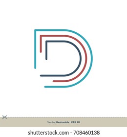 D Letter Logo Template Illustration Design. Vector EPS 10.