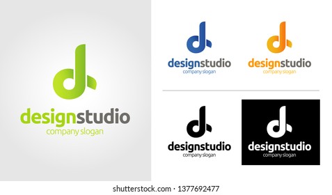 D Letter Logo Template Set