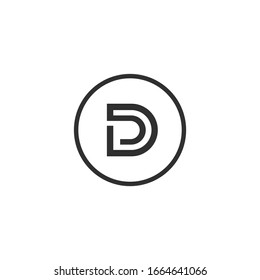 D Letter Logo Template symbols icons