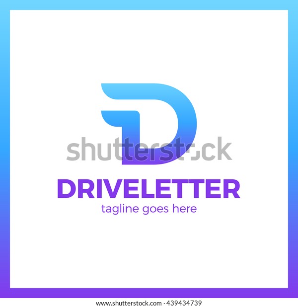 D letter logo with a two wing. Font\
style, vector design template elements for your application or\
corporate identity. Dynamic drive letter\
logotype