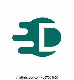 D letter logo vector