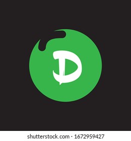 D letter logo vector design