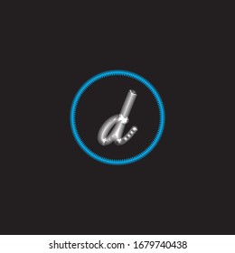 D letter logo vector design